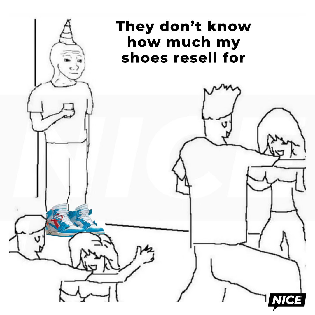 they dont know im wojak meme twitter - ancap gf - They don't know how much my shoes resell for Nice