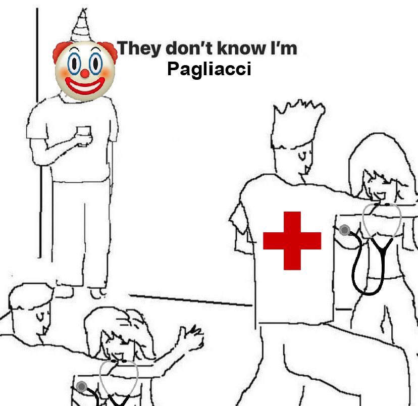 they dont know im wojak meme twitter - They don't know I'm Pagliacci ding Vat