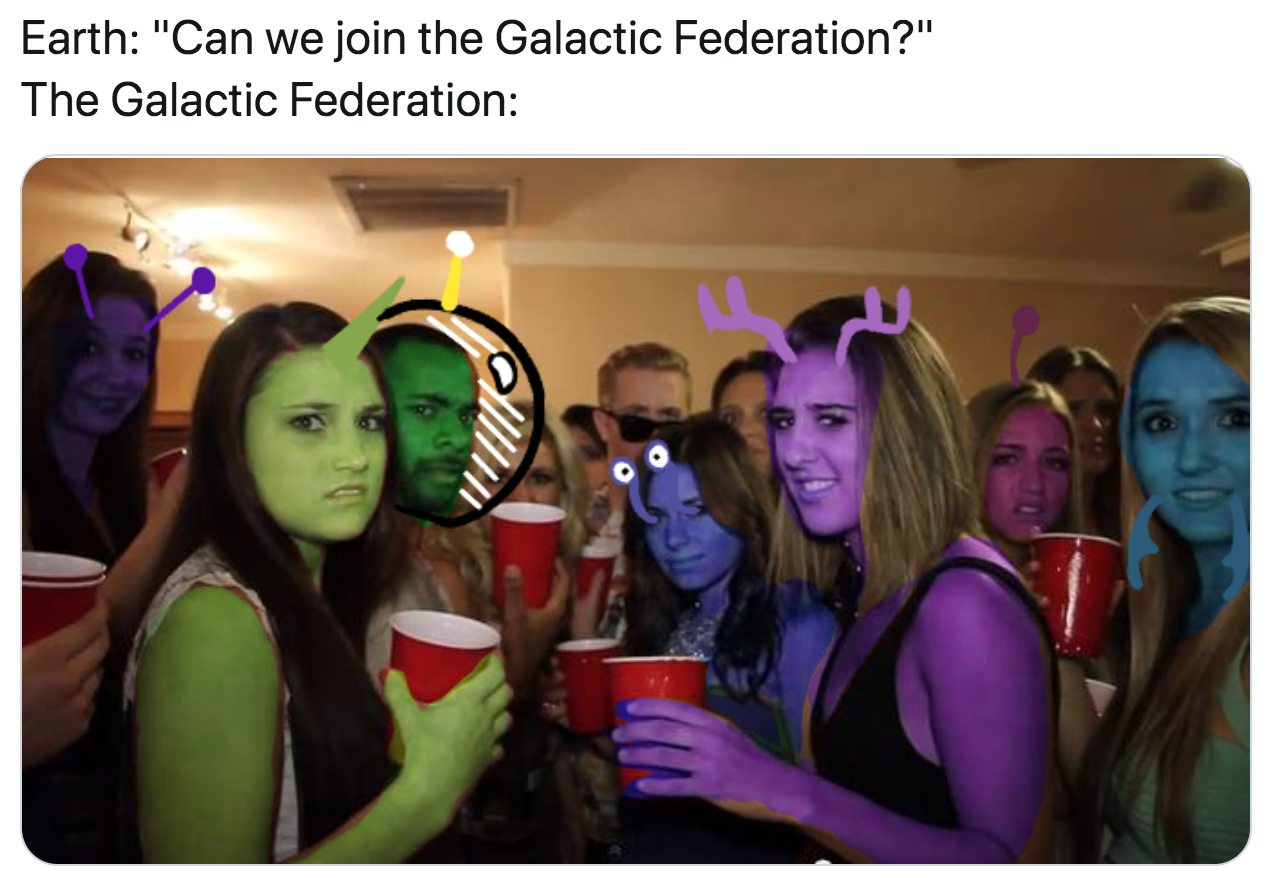 Earth "Can we join the Galactic Federation?" The Galactic Federation