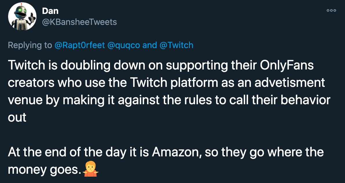 twitch confederate flag ban - Twitch is doubling down on supporting their OnlyFans creators who use the Twitch platform as an advetisment venue by making it against the rules to call their behavior out At the end of the day it is Amazon, so