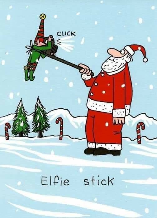 christmas greeting geologist - Click Elfie stick