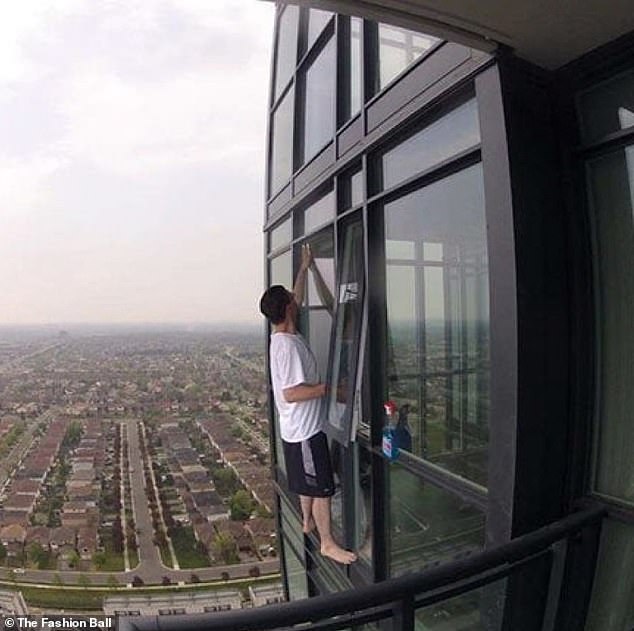 extreme window cleaning - The Fashion Ball