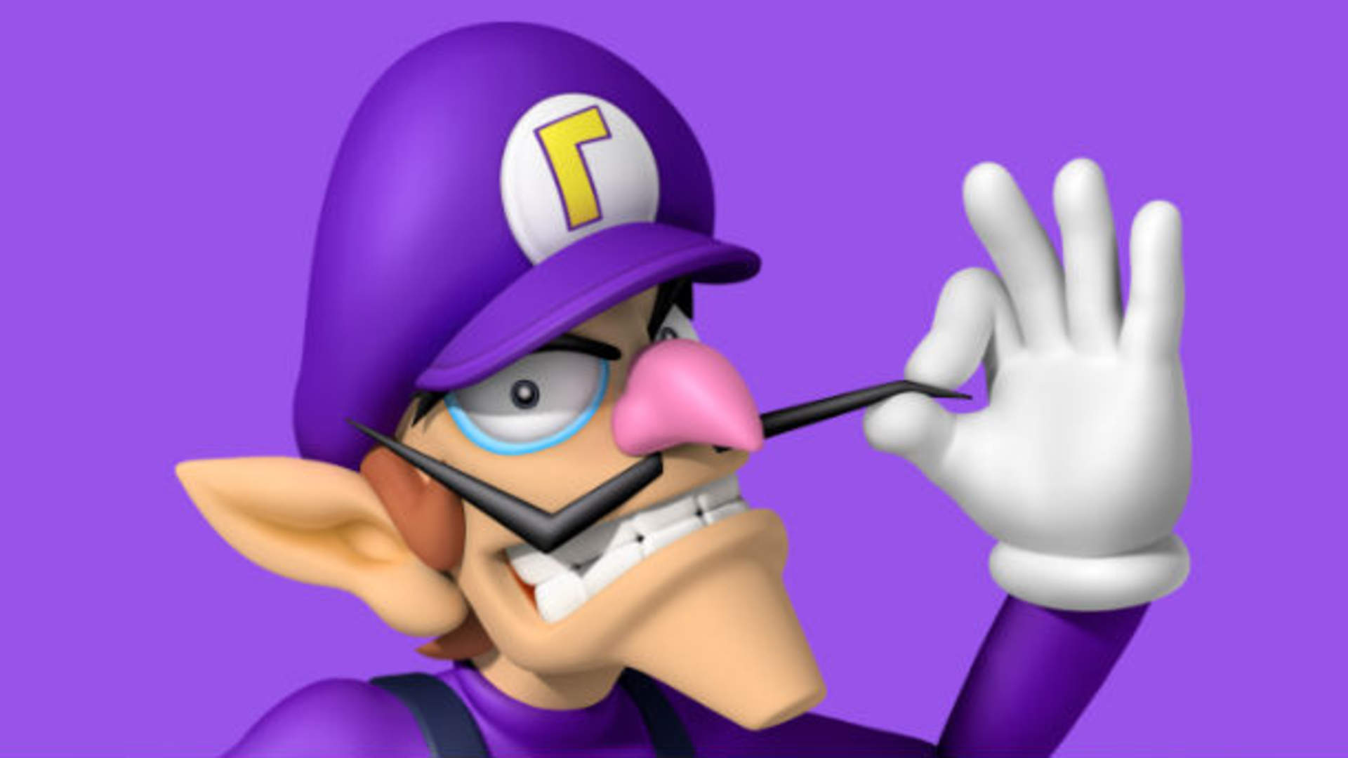 funny luigi fan theories - Waluigi video game character holding mustache