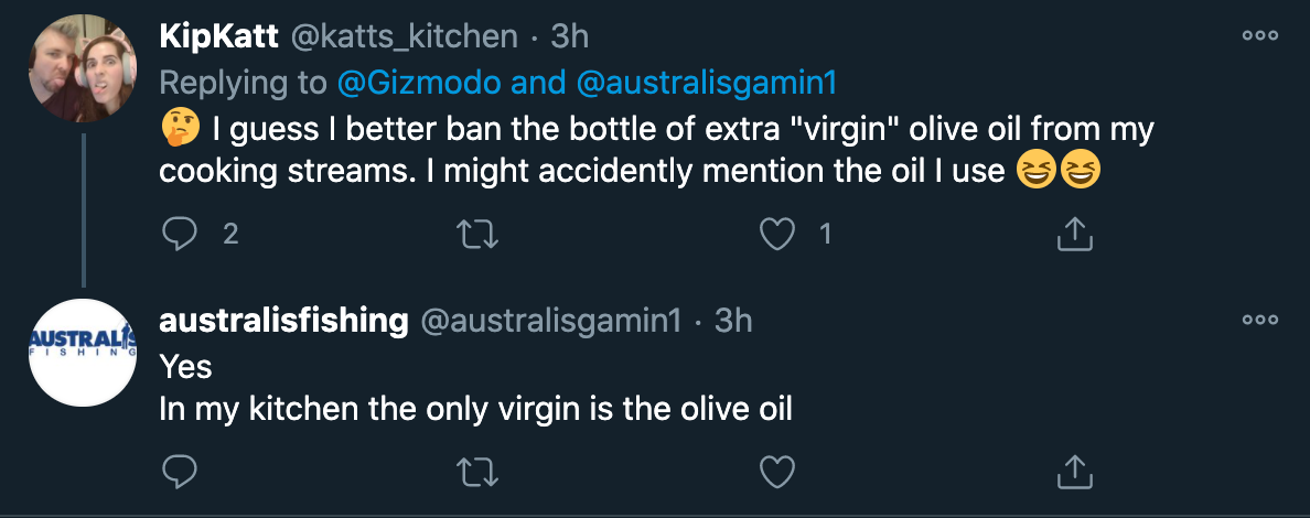twitter reacts to twitch banning simp and incel - I guess I better ban the bottle of extra virgin olive oil from my cooking streams. i might accidentally mention the oil I use.