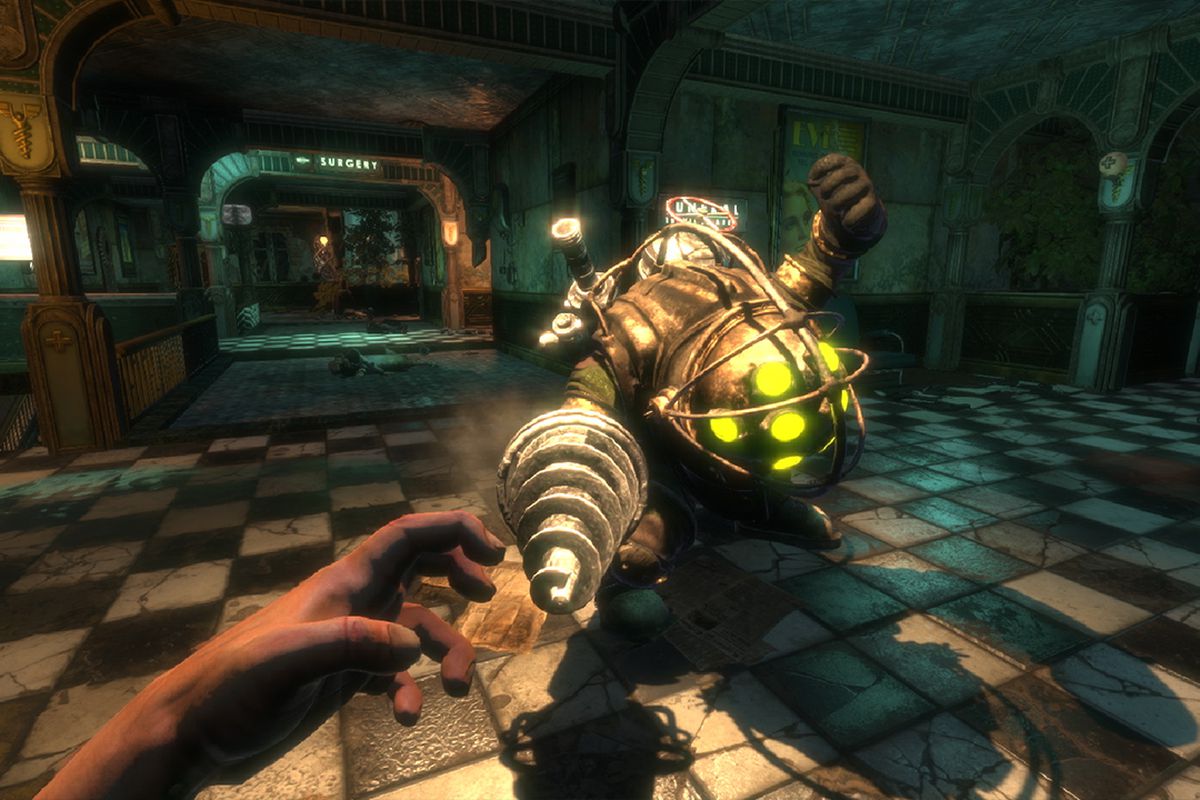 video games based on books - BioShock video game screenshot