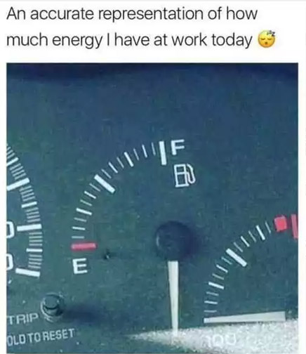 happy work memes - An accurate representation of how much energy I have at work today F Trip Olo To Reset No