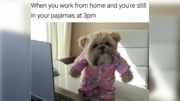 happy work memes - working from home meme - When you work from home and you're still in your pajamas at 3pm