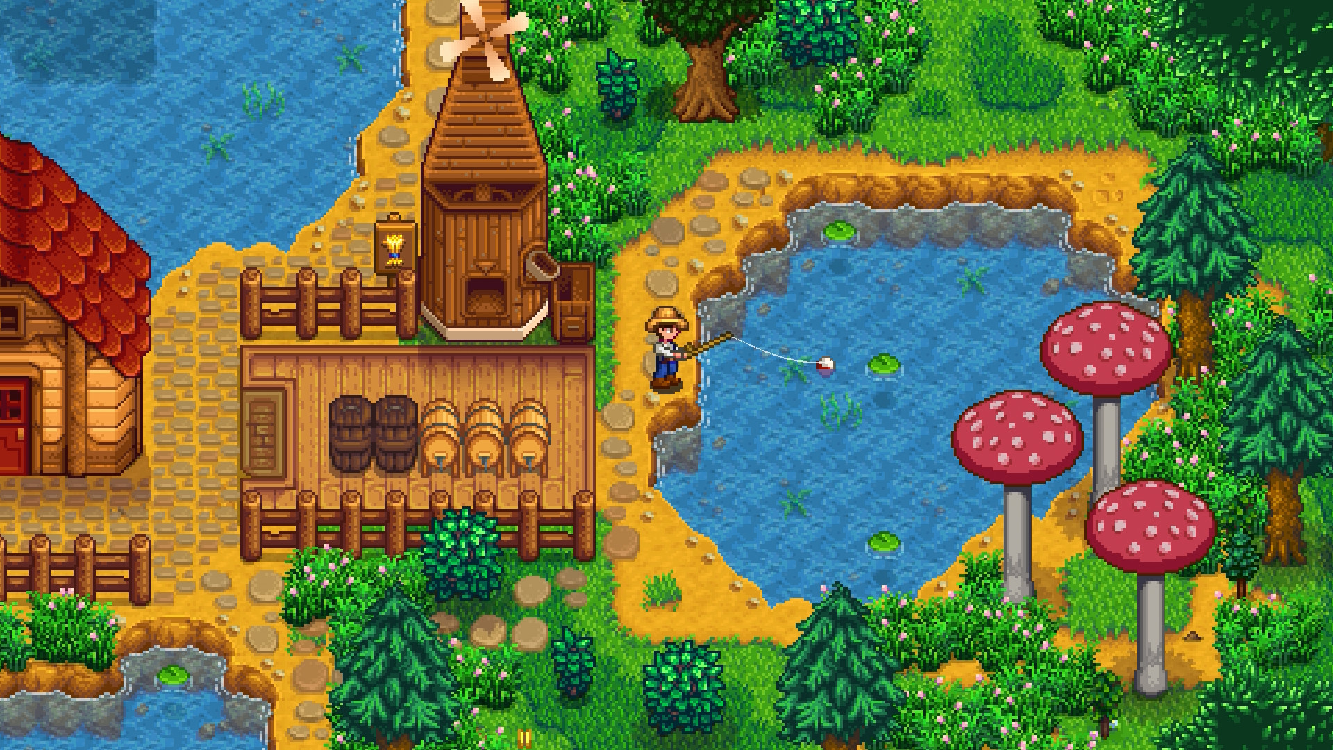 video games to play while stoned - Stardew Valley video game screenshot