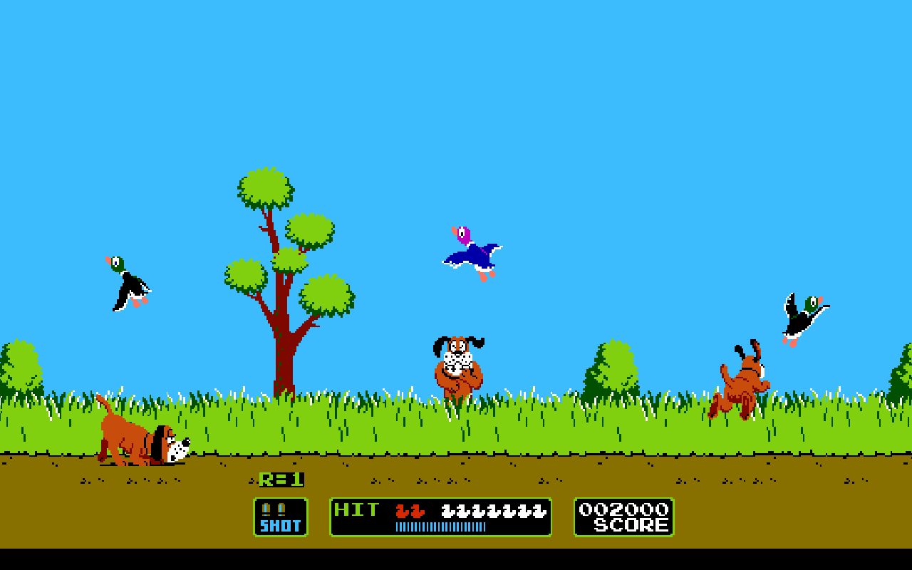 video games to play while stoned - Duck Hunt video game screenshot