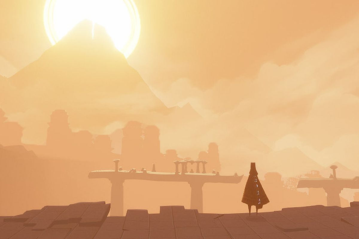video games to play while stoned - Journey video game screenshot