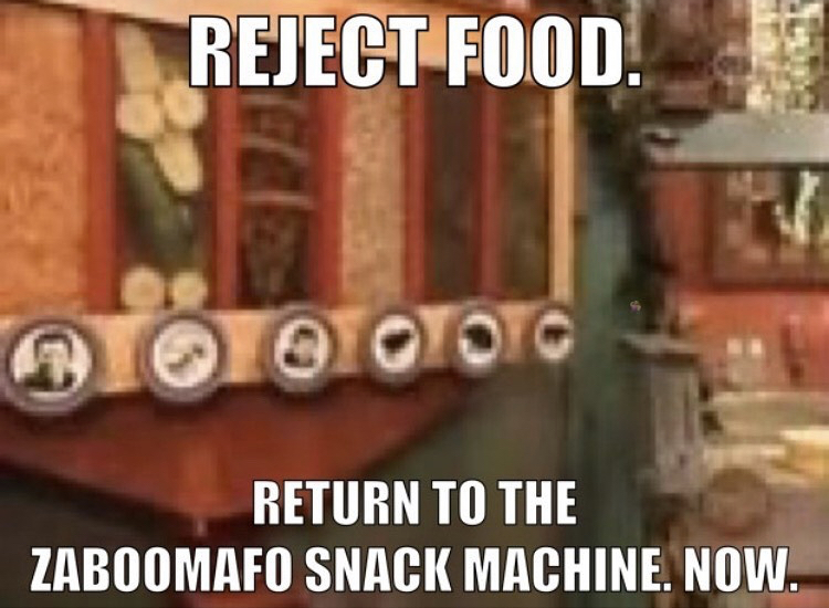 hugeplateofketchup8 - jackson weimer - zoboomafoo machine - Reject Food. 0 0 0 0 Return To The Zaboomafo Snack Machine. Now.