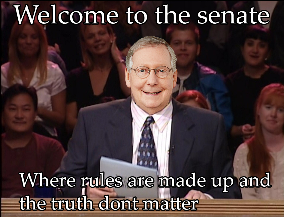 photo caption - Welcome to the senate Where rules are made up and the truth dont matter