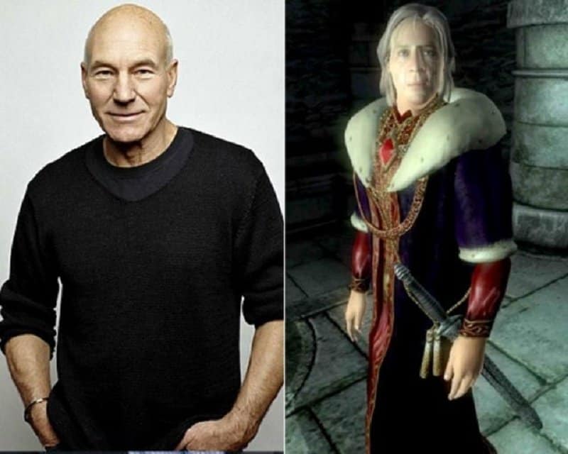 celebrities in video games - sir patrick stewart video game character