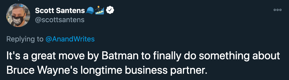 angry responses to mark zuckerberg disabling donald trump's facebook and instagram accounts - It's a great move by Batman to finally do something about Bruce Wayne's longtime business partner.