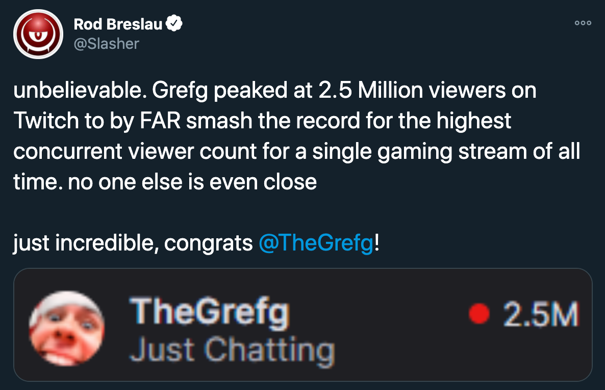 grefg fortnite skin reveal twitch - unbelievable grefg peaked at 2.5 million viewers on twitch by far smash the record for the highest concurrent viewer count for a single gaming stream of all time. no one else is even close