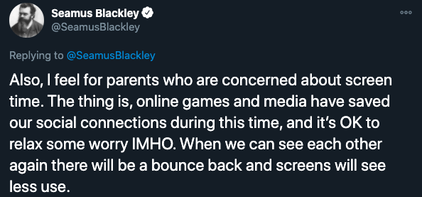 new york times video games - Also, I feel for parents who are concerned about screen time. The thing is, online games and media have saved our social connections during this time, and it's Ok to relax some worry Imho. When we can se