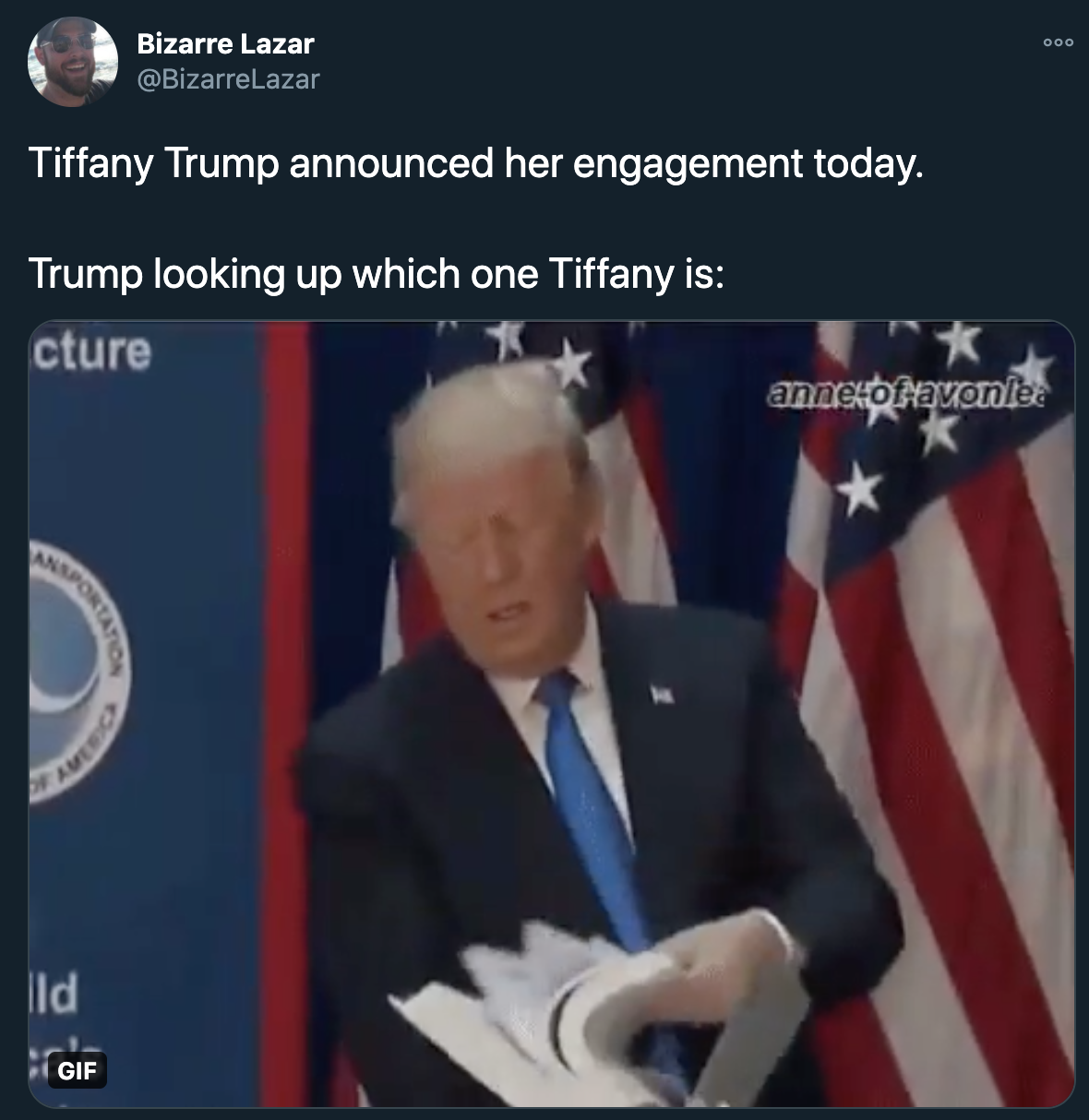 tiffany trump engagement - Tiffany Trump announced her engagement today. Trump looking up which one Tiffany
