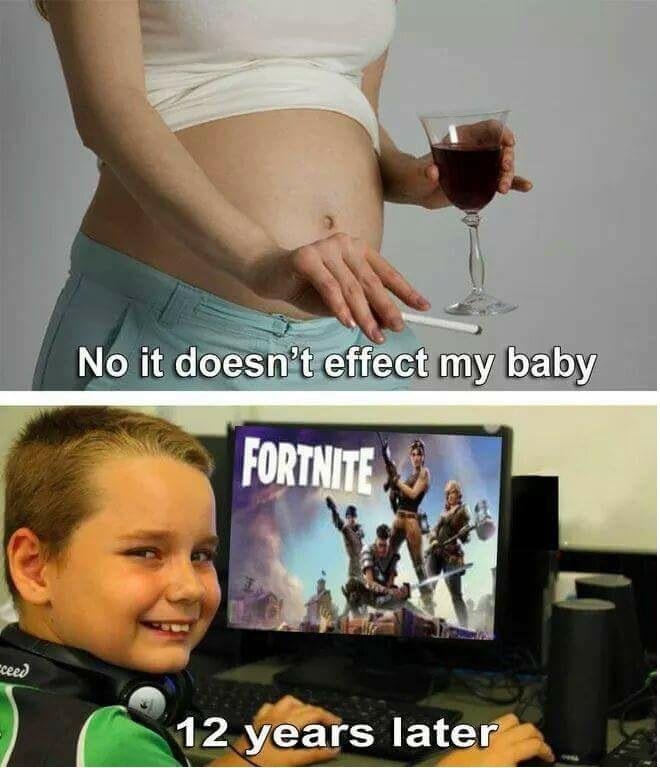 no it doesn t affect my baby fortnite - No it doesn't effect my baby Fortnite 12 years later
