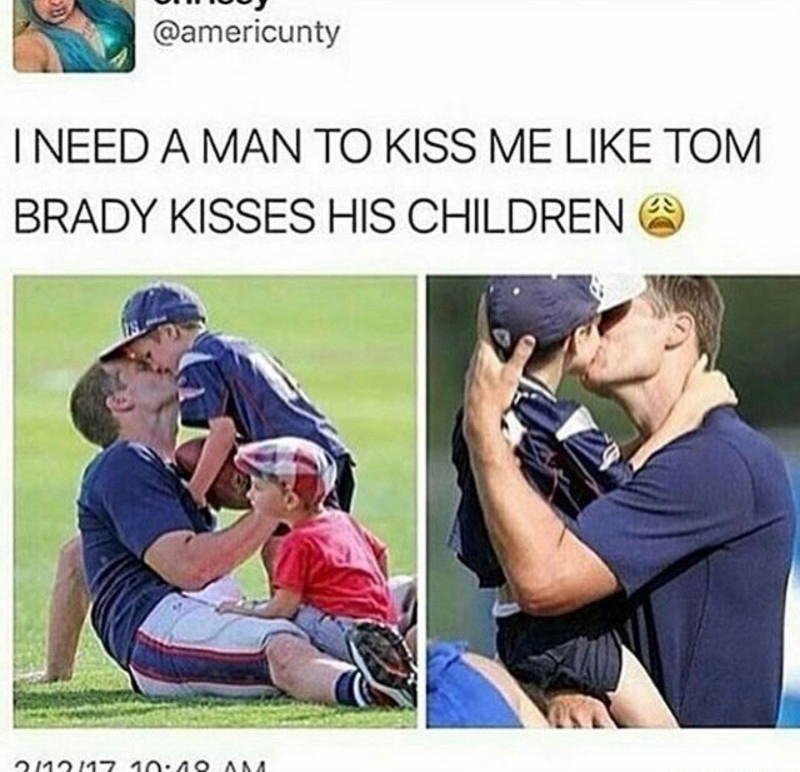 tom brady kissing his son - I Need A Man To Kiss Me Tom Brady Kisses His Children 112112100 Am