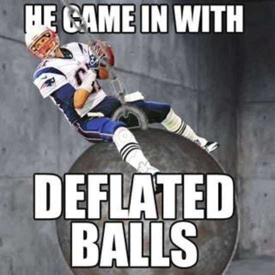 brady meme funny - He Game In With Deflated Balls