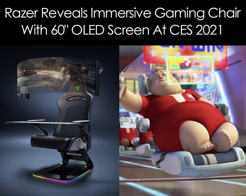 gaming memes and pics - razer mask - Razer Reveals Immersive Gaming Chair With 60