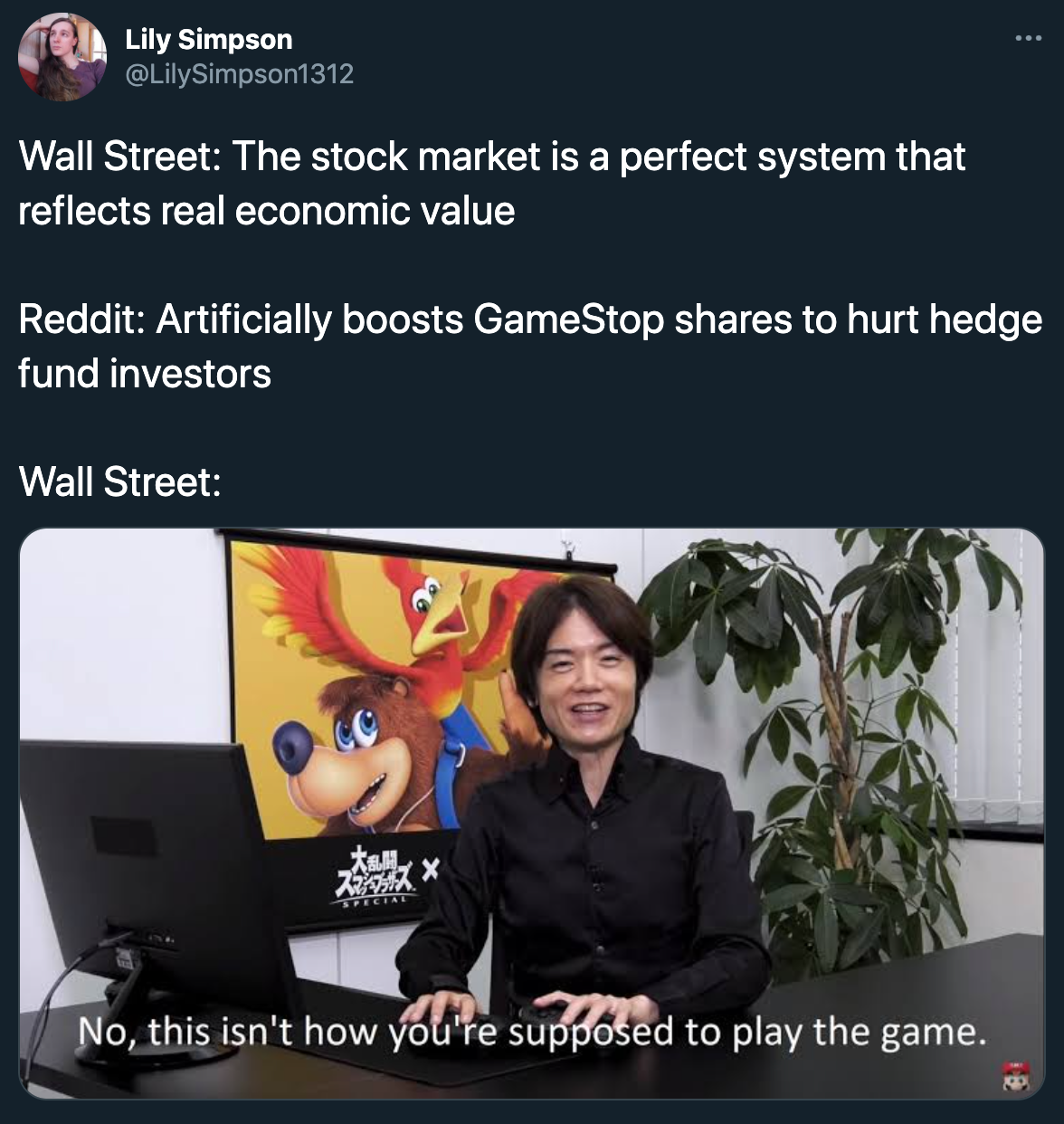 funny gamestop stock jokes - Wall Street The stock market is a perfect system that reflects real economic value Reddit Artificially boosts GameStop to hurt hedge fund investors Wall Street No, this isn't how you're supposed to play the game