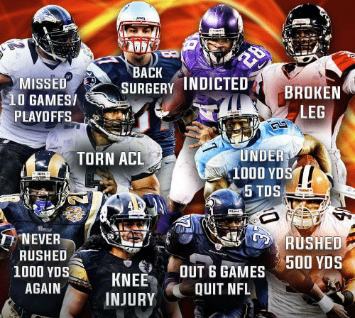gaming urban legends - Back Surgery Indicted Missed 10 Games Playoffs Broken Leg Torn Acl Under 1000 Yds 5 Tds Reise Never Rushed 1000 Yds Again Rushed 500 Yds Knee Injury Out 6 Games Quit Nfl