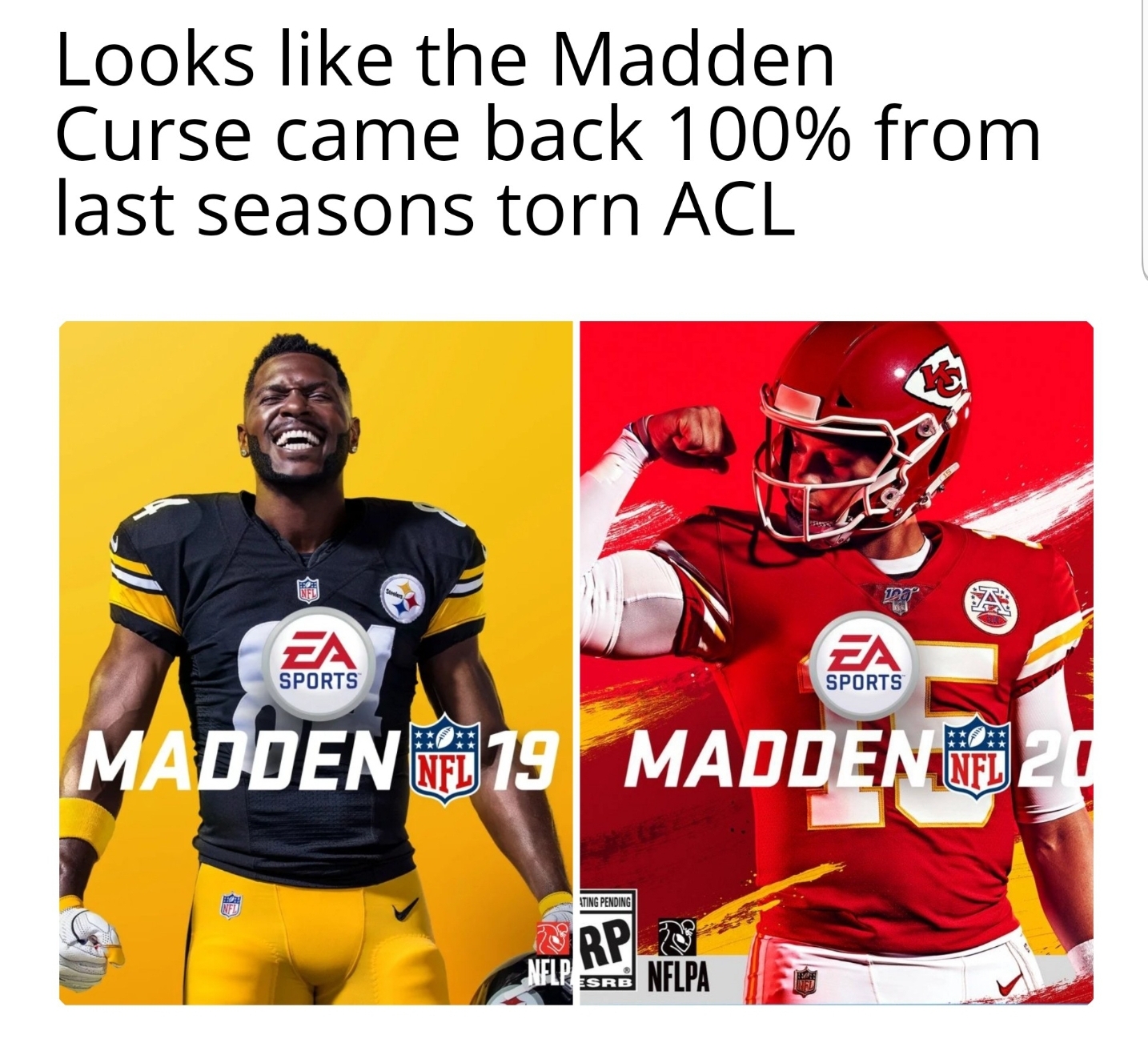 gaming urban legends - Looks the Madden Curse came back 100% from last seasons torn Acl Ea Sports Sports Madden