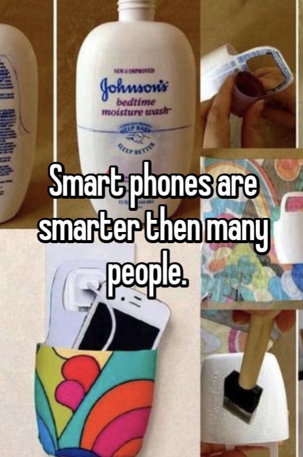 shampoo bottle phone holder - Newsiones Johnson's bedtime moisture trash Smartphones are smarter then many people.