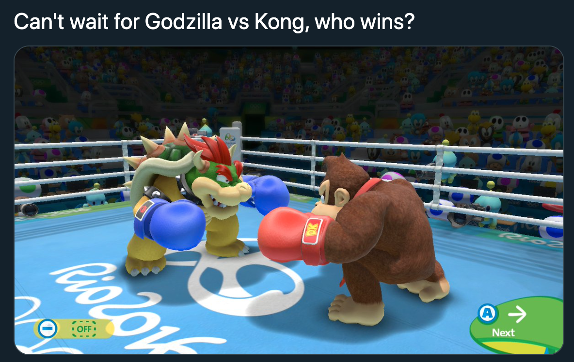 funny godzilla vs. kong memes - Can't wait for Godzilla vs Kong, who wins?