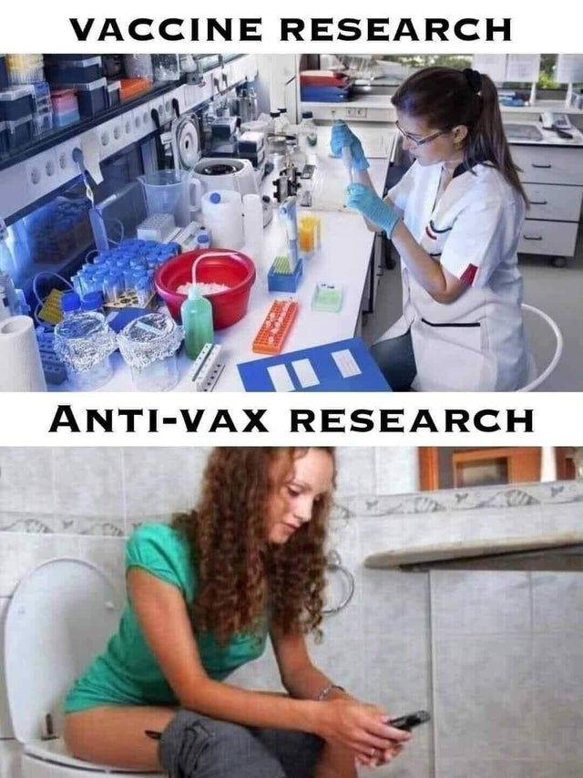 funny pics - vaccine research anti vax research