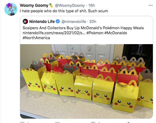 McDonald's Happy Meal Scalpers - I hate people who do this type of shit. Such scum