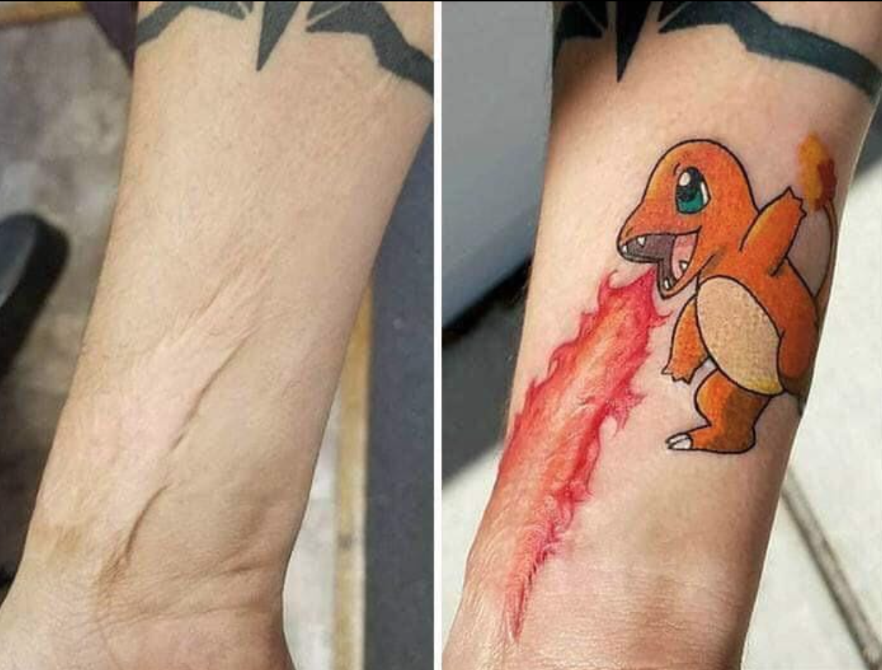 gaming memes - scar cover up tattoos