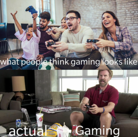 video game happy people - what people think gaming looks 10 actual Gaming