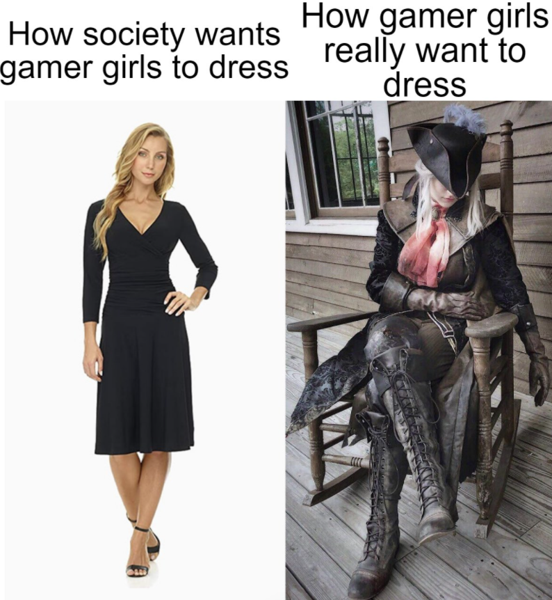 bloodborne lady maria - How society wants How gamer girls gamer girls to dress really want to dress