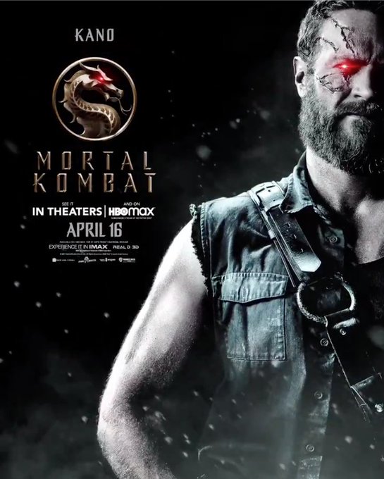 album cover - Kano Mortal Kombat In Theaters Hbomax April 16 And On Experience It Inimax Reald 20