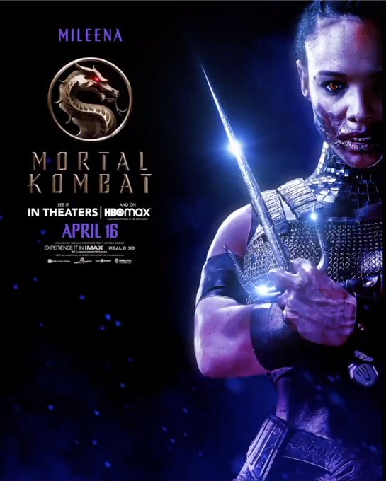 poster - Mileena Mortal Kombat In Theaters Hbomax April 16 And On Experience It Inimax Real D 30