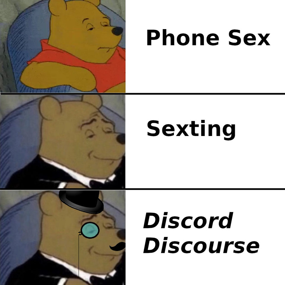 funny memes - fancy winnie the pooh meme - Phone Sex Sexting Discord Discourse