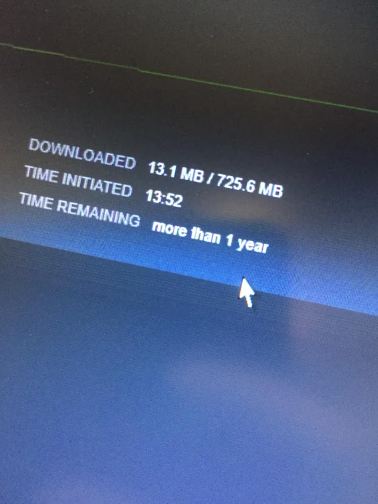 gaming memes - atmosphere - Downloaded 13.1 Mb 1725.6 Mb Time Initiated Time Remaining more than 1 year