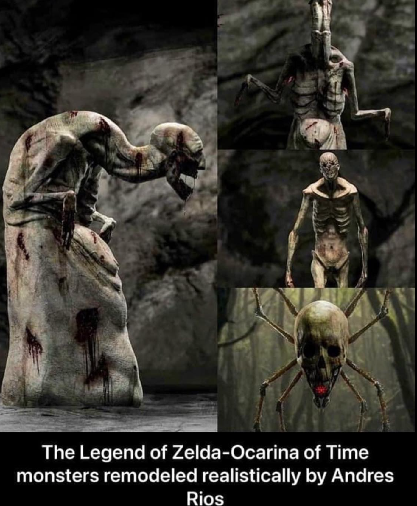 fictional character - The Legend of ZeldaOcarina of Time monsters remodeled realistically by Andres Rios