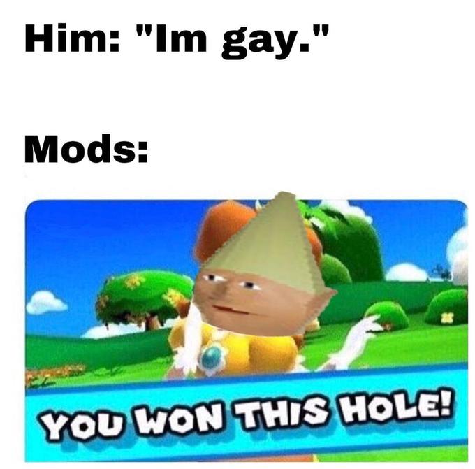you lost this hole - Him "Im gay." Mods You Won This Hole!