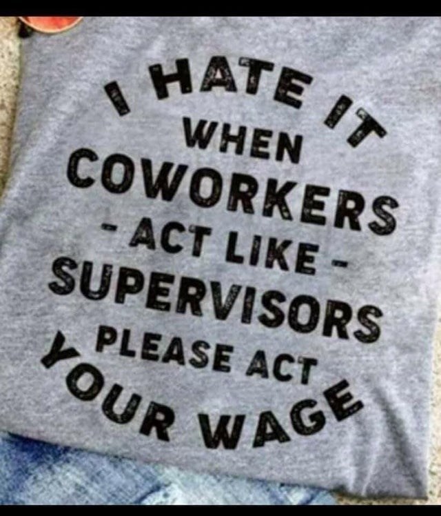 funny work memes - vinyl shirts - I Hate it When Coworkers Act like Supervisors Please Act Your Wage