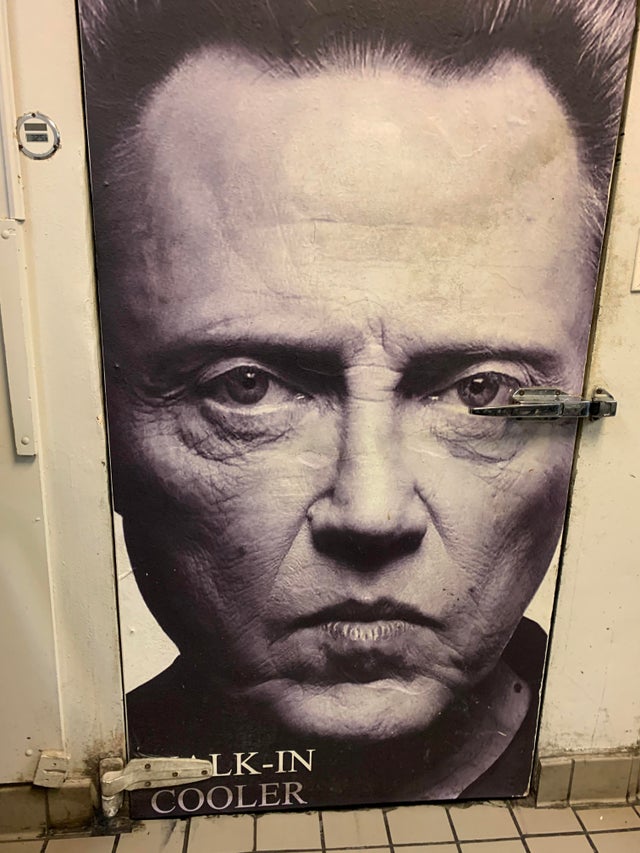 funny work memes - christopher walken walk-in cooler