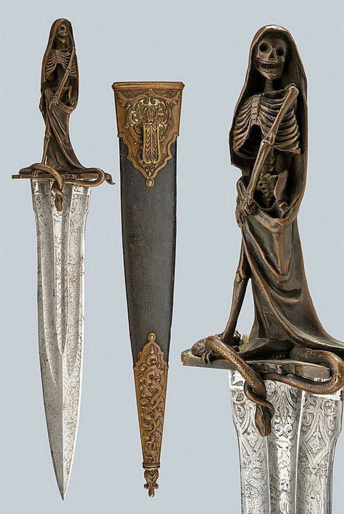 fascinating photos - A 19th-Century Esoteric Ritual Dagger With Death Decorating The Grip Sold For Almost $5,700