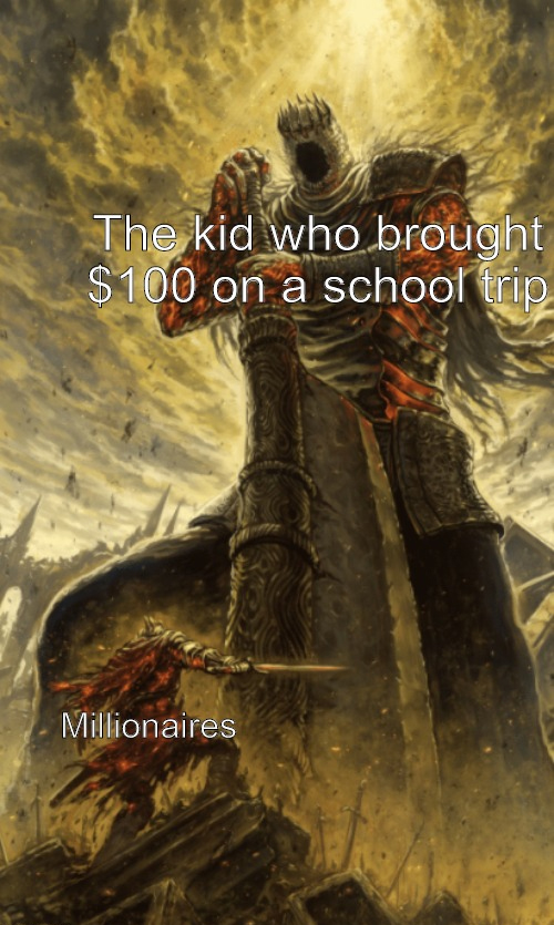 funny memes - gunther steiner meme - The kid who brought $100 on a school trip Millionaires