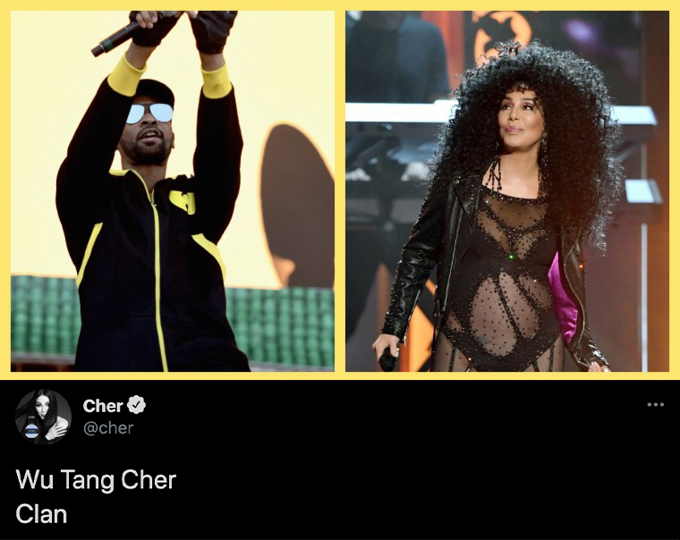 funny celebrity tweets - cher wu-tang cher wu-tang clan