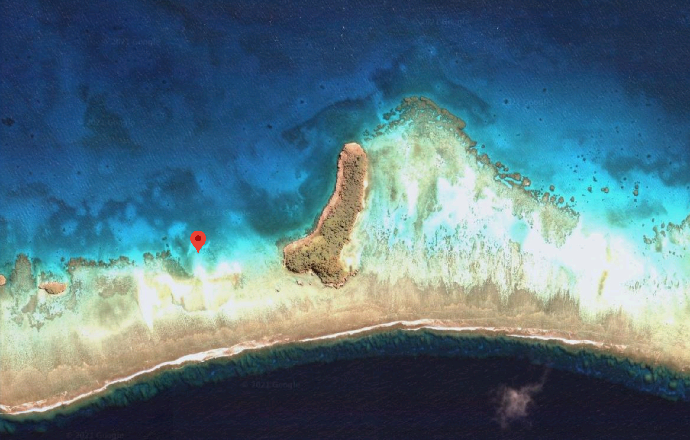 funny news pics - penis shaped island near new caledonia
