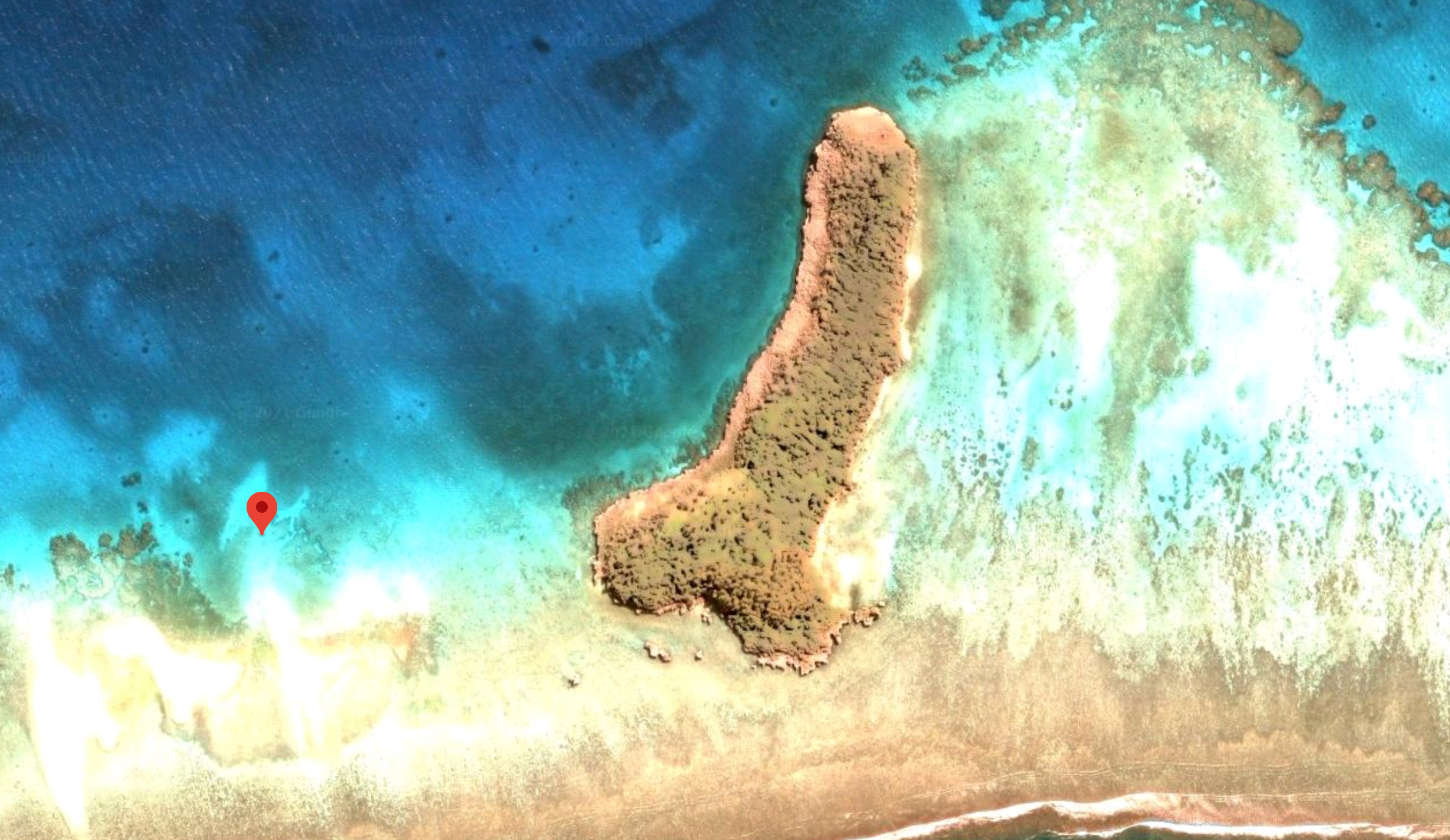 funny news pics -- penis shaped island near new caledonia