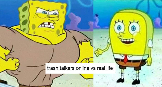 video game memes - math jokes - trash talkers online vs real life