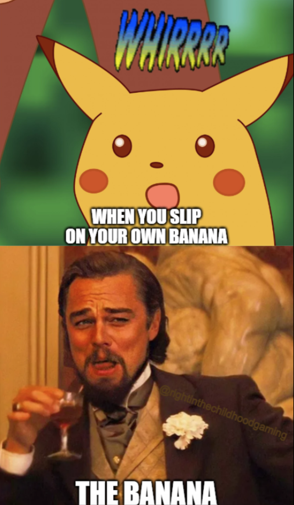 video game memes - whats updog meme - Whirrrr When You Slip On Your Own Banana The Banana